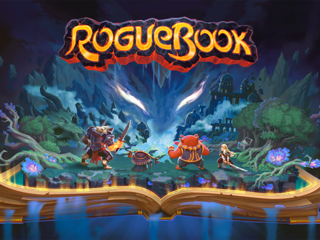 Roguebook computer game logo poster, 2021