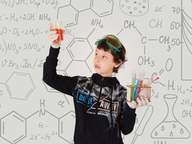Little boy future chemist