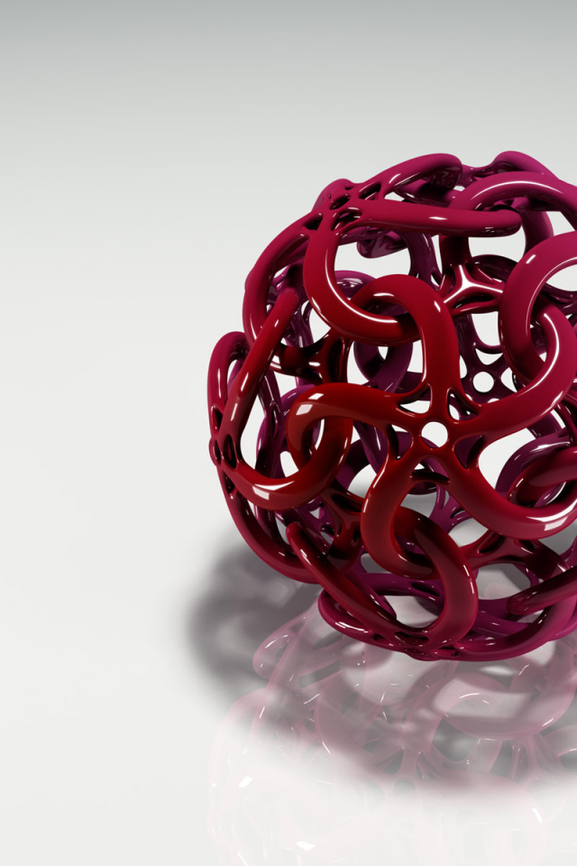 Красный 3 мерный шар