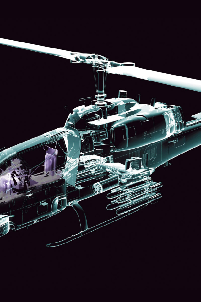 Неоновый вертолет