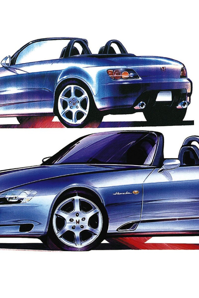 Рисунок автомобиля Honda S2000