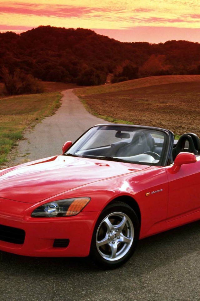 Красная Хонда S2000