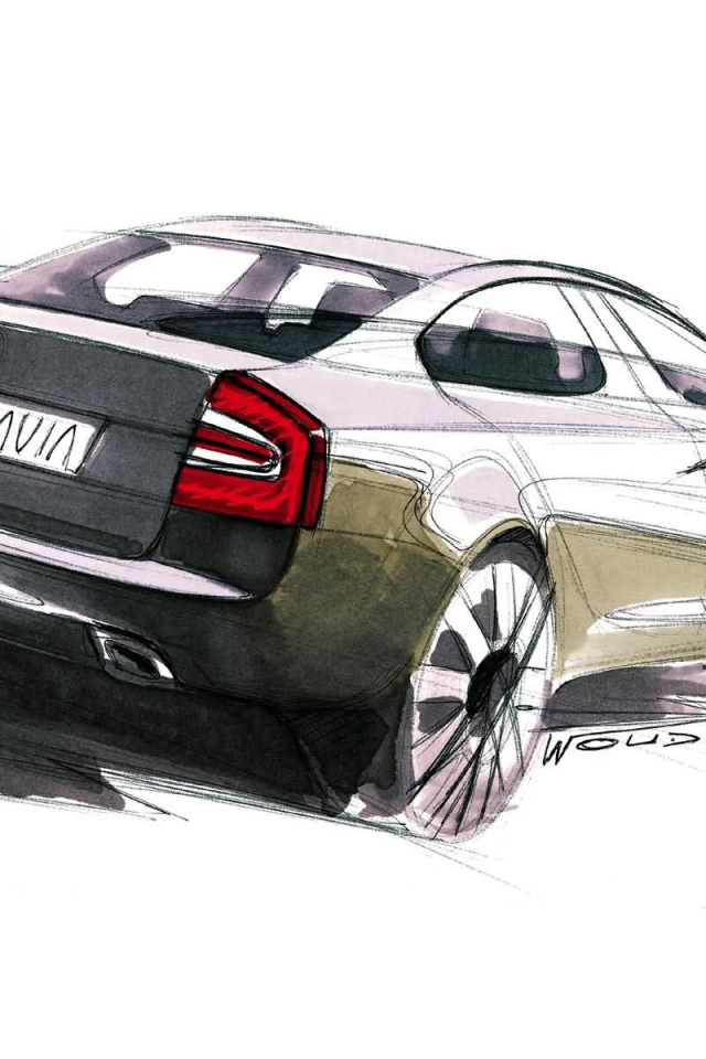 Рисунок автомобиля Skoda Octavia