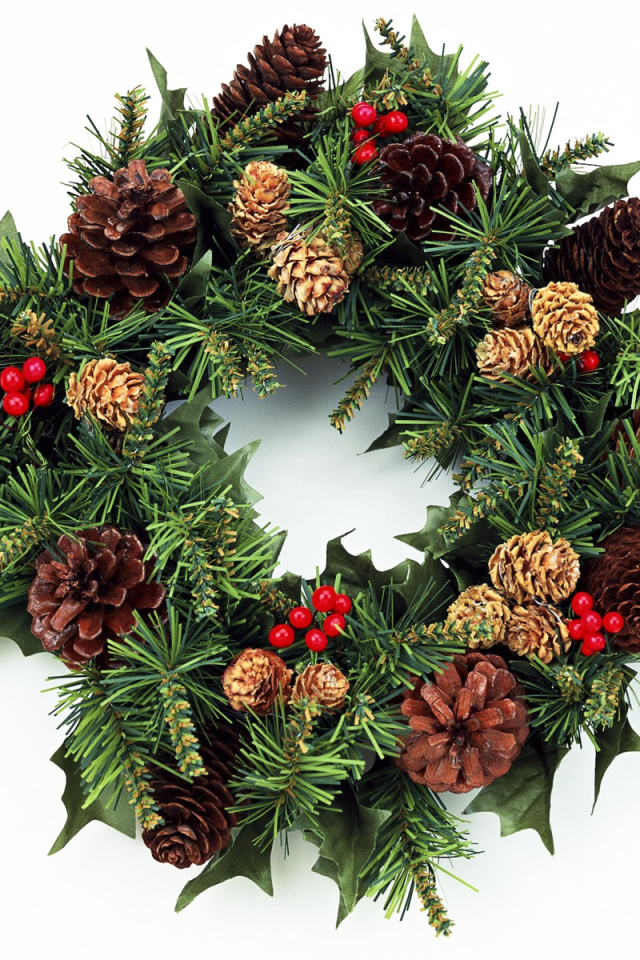 Венок и шишки / Рождество