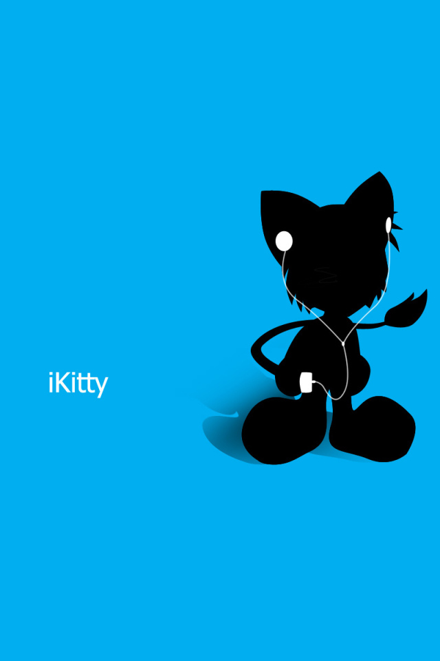 Котенок с mp3 плеером iPod