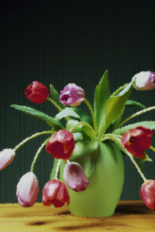 Нарисованные цветы