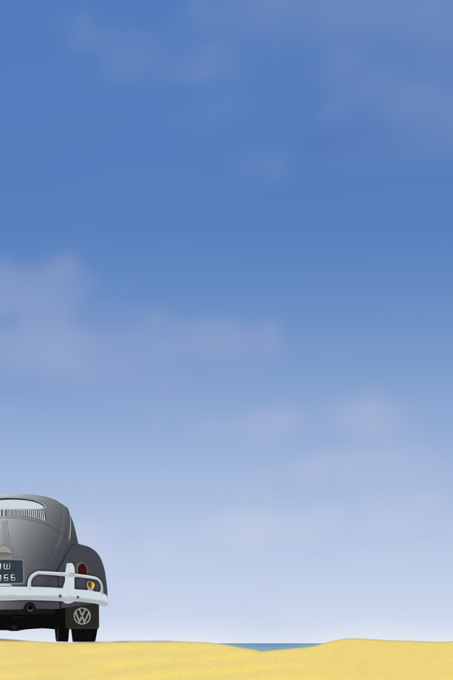 Голубое небо и жук