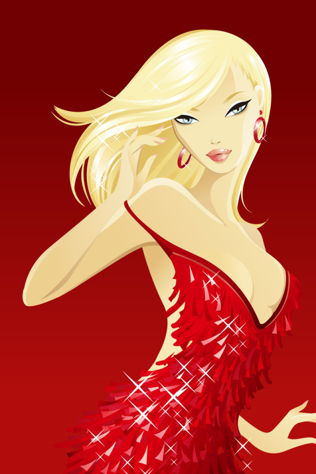 Девченка в красном