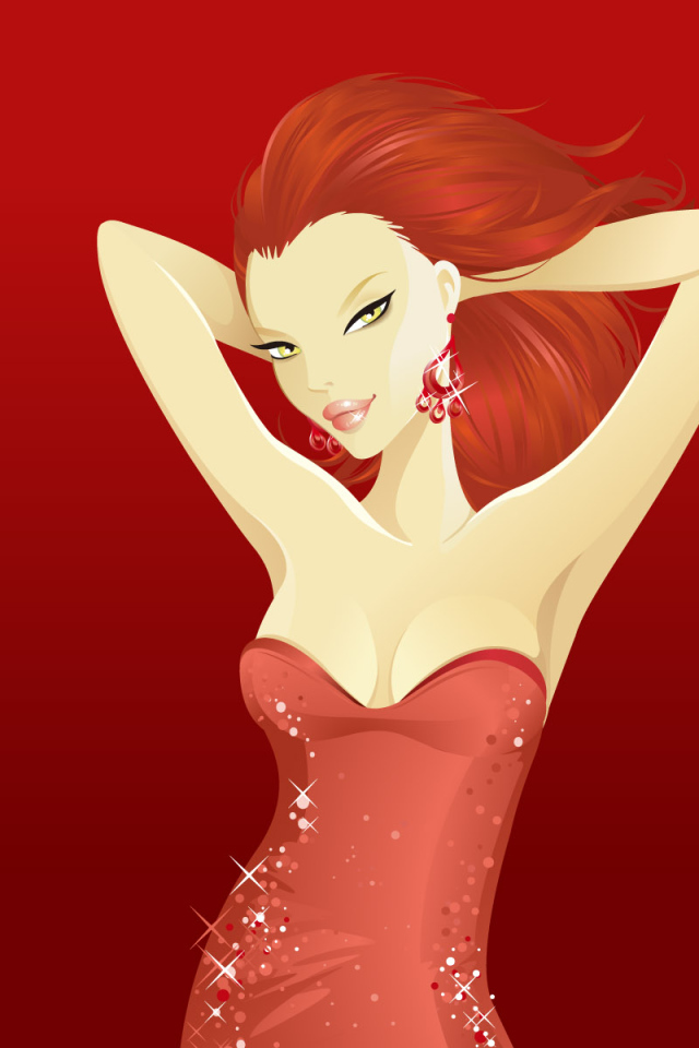 Женщина в красном