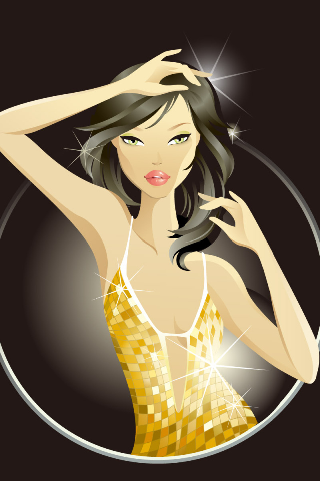 Девушка в блестящем платье