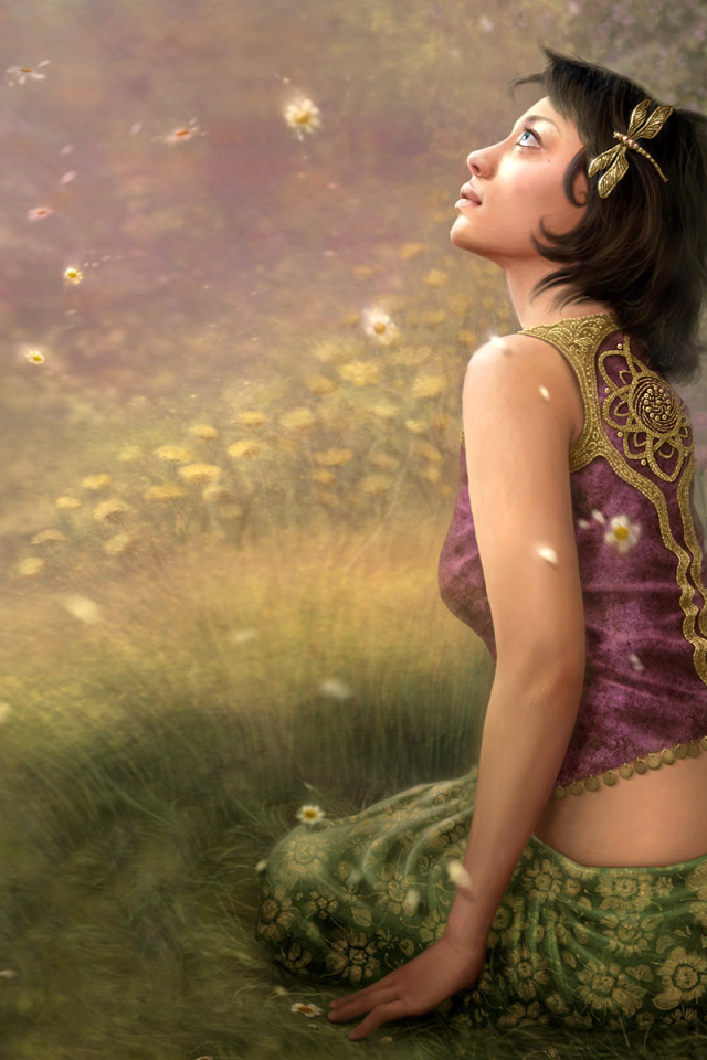 Девушка на поле