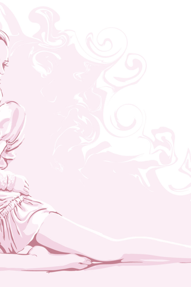 девушка в розовом