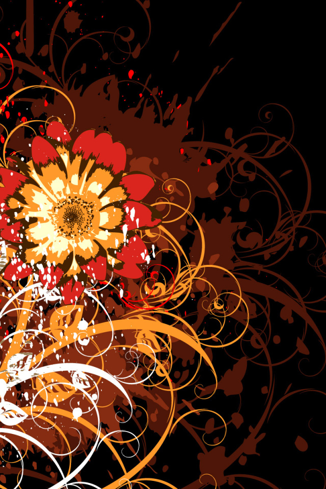 Цветок в векторе