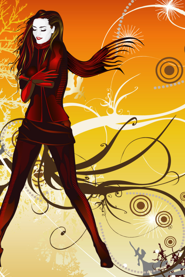 Девушка стоящая на ветру