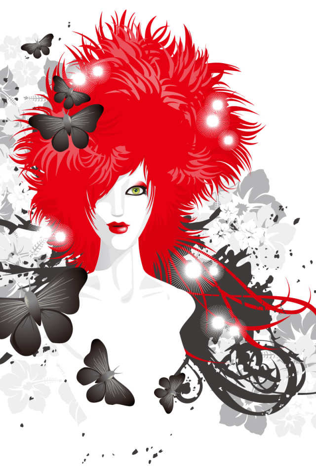 Девушка с красными волосами