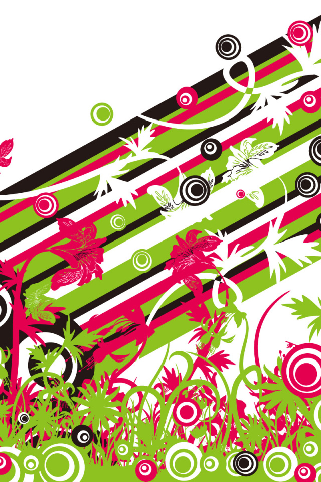 Векторные Цветы и бабочки