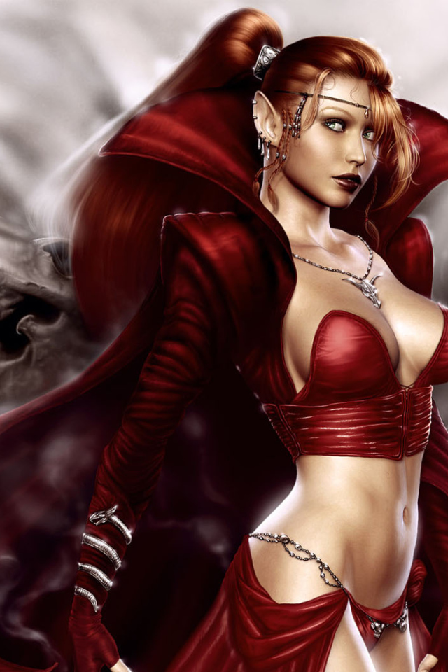 Кровавая принцесса в красном платье