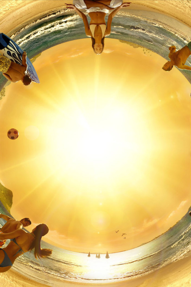 Летний пляж