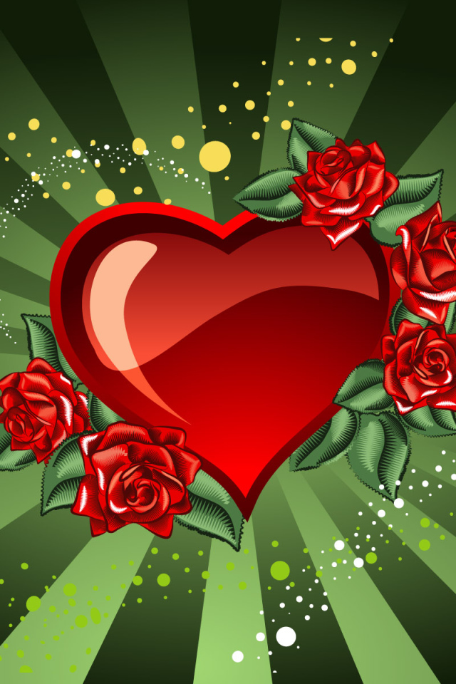 Сердце и розы