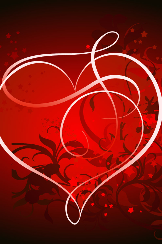 Красное сердечко