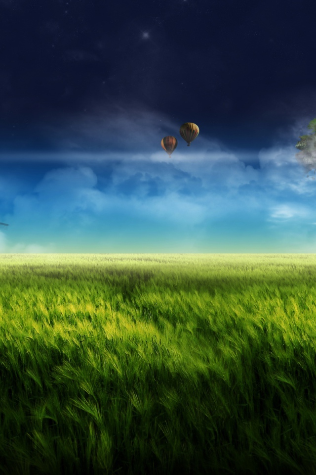 Синий плавучий остров