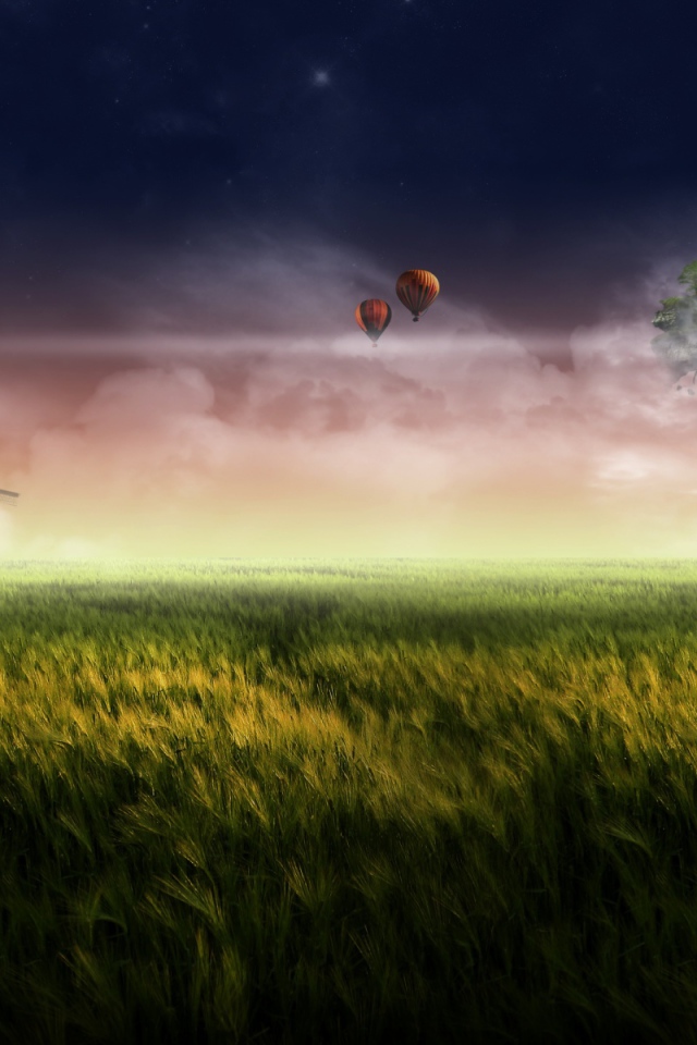 Красный плавучий остров