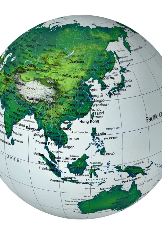 Карта земного шара