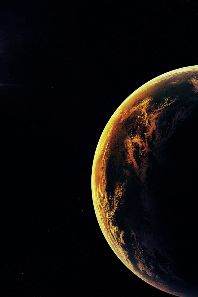 Солнечное затмение / Вид из космоса