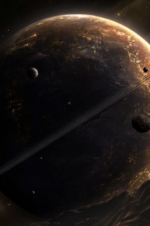 Космический гигант и его спутники