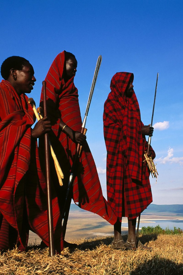 Племя Масаи на Краю Ngorongoro / Танзания / Африка