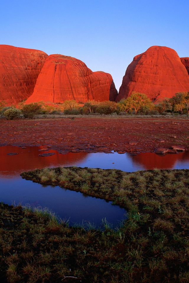 Ката Тжута на закате / Улуру-Ката Национальный Парк / Австралия