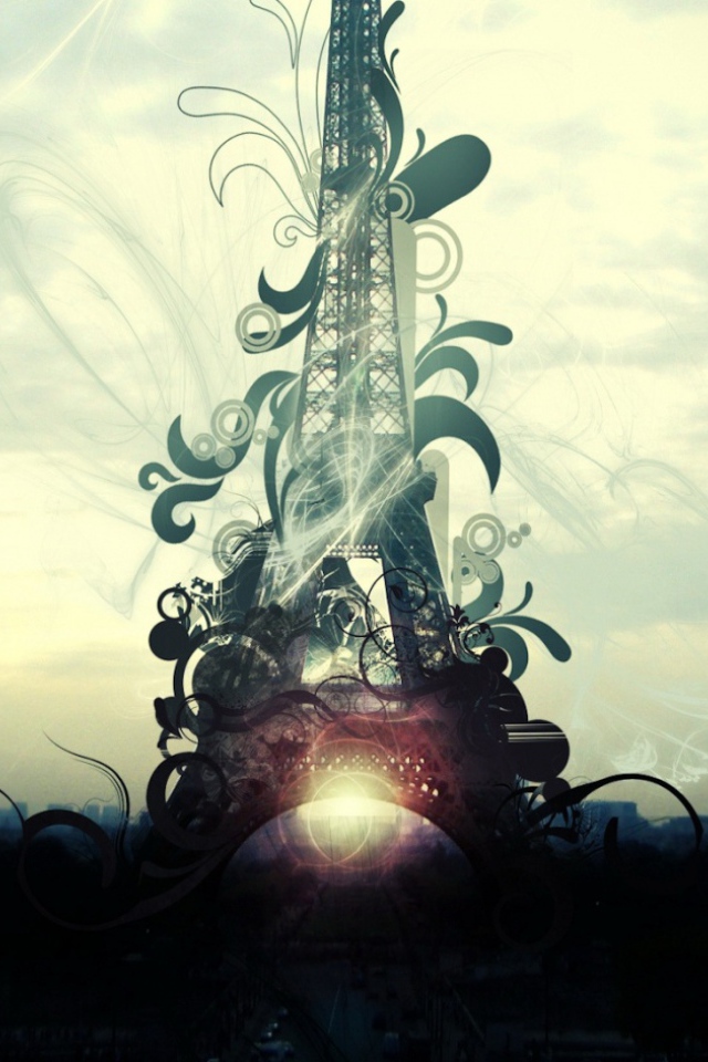 Парижская Башня в сумраке