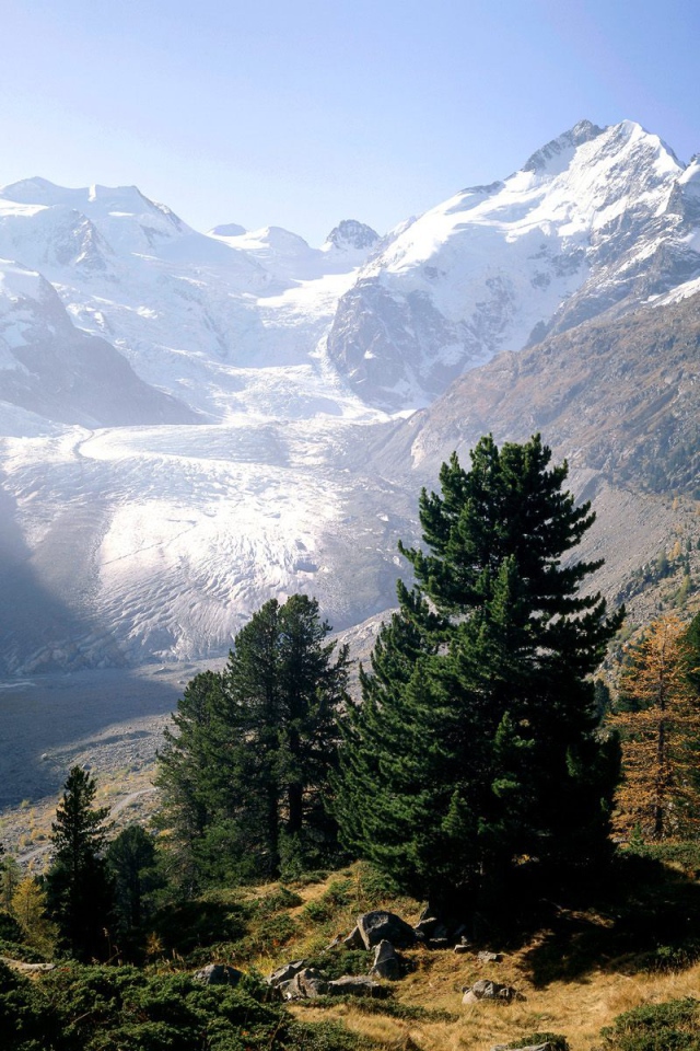 Piz Бернина, Ледник Monteratsch, Engadine