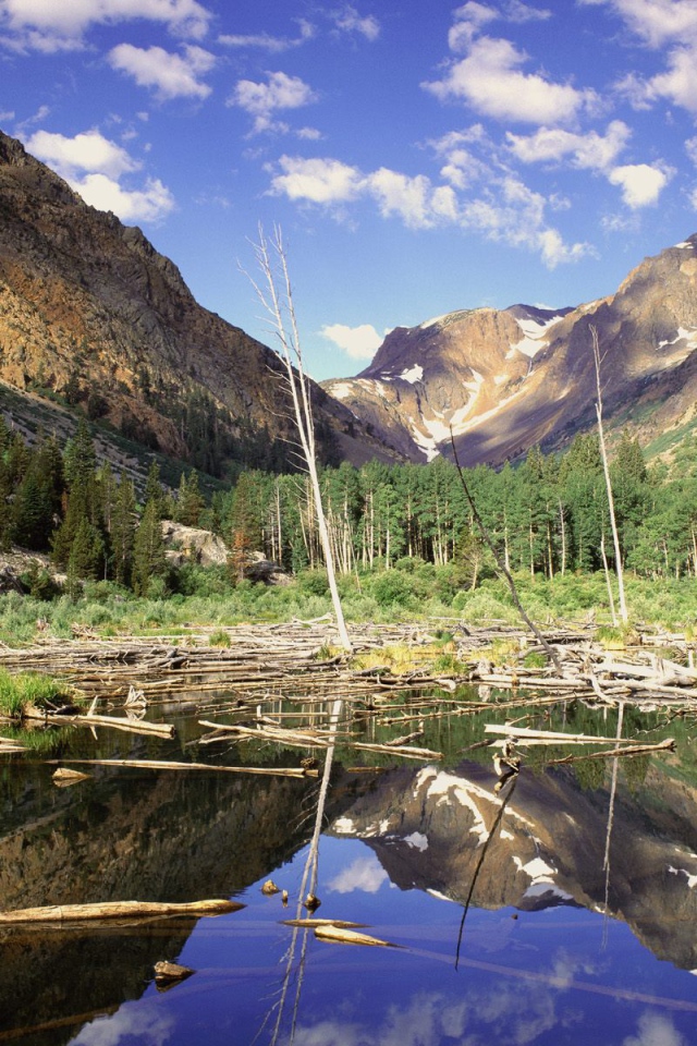Водоем Бобра / Каньон Lundy / Сьерра-Невада / Калифорния / США