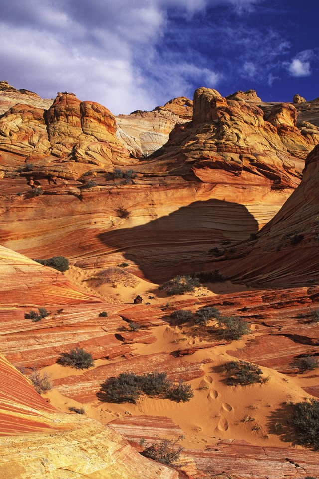 Гладкое Формирование скалы / Каньон Paria / Аризона / США