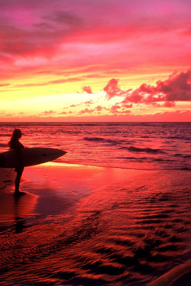 Серфингист в Сумерках, США