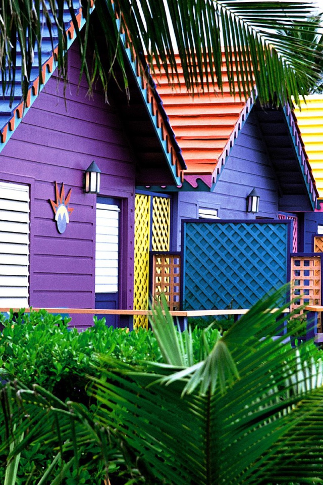 Цветные домики отдыха