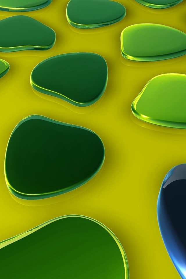 Капли зеленого металла