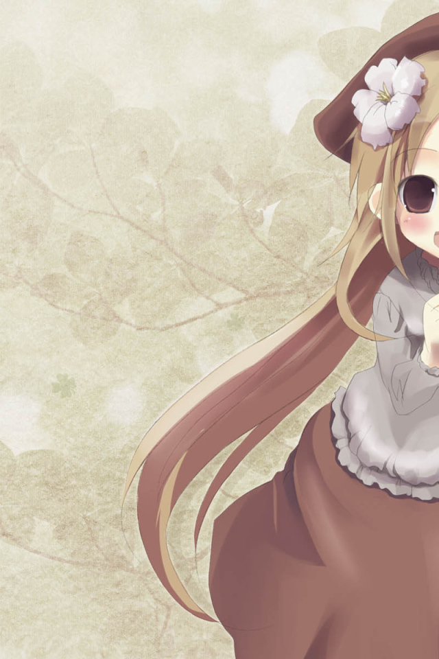 Аниме Девушка в коричневой шляпе