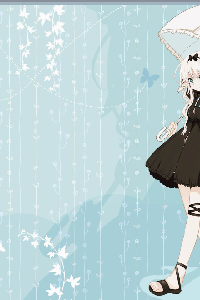 Аниме Девушка с зонтиком