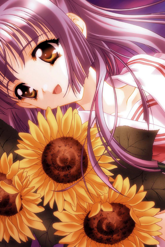 Красавица с цветами