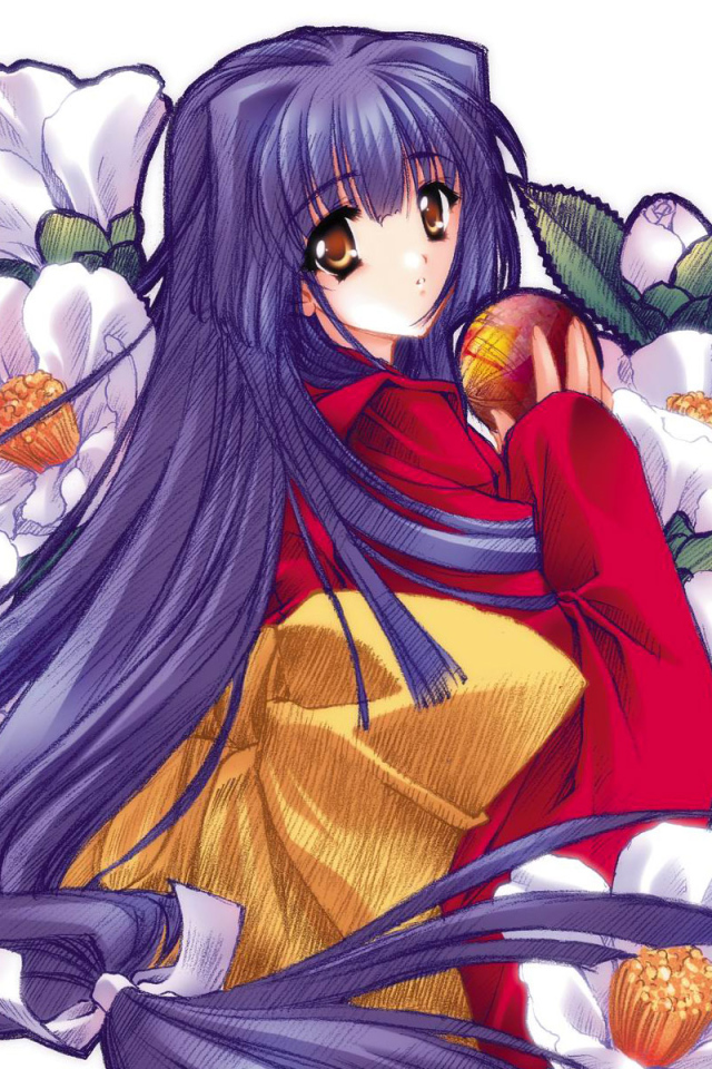 Рисованная девушка аниме