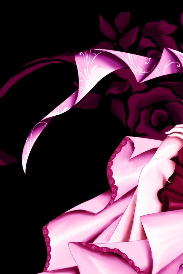 Розовое платье