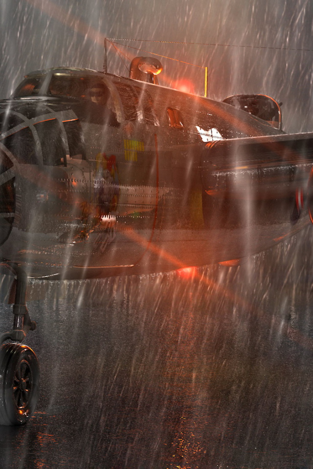 Самолет под дождем