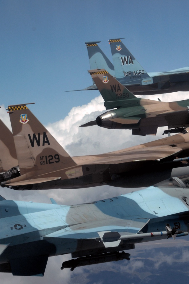 Истребители F18 и F16