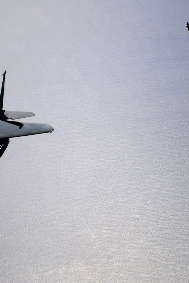 Военная авиация / истребители над океаном