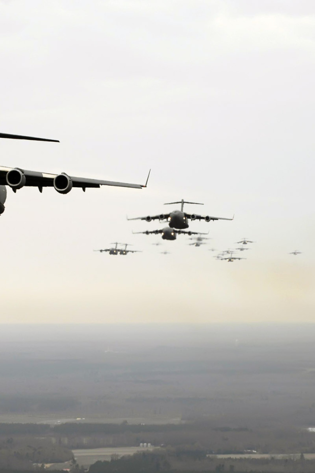 Военная авиация / стая самолетов