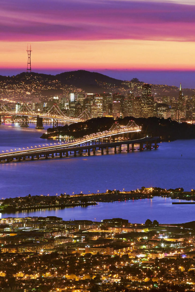 Яркие городские огни