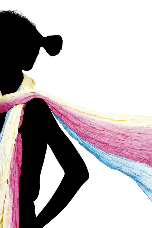 Разноцветный шарф