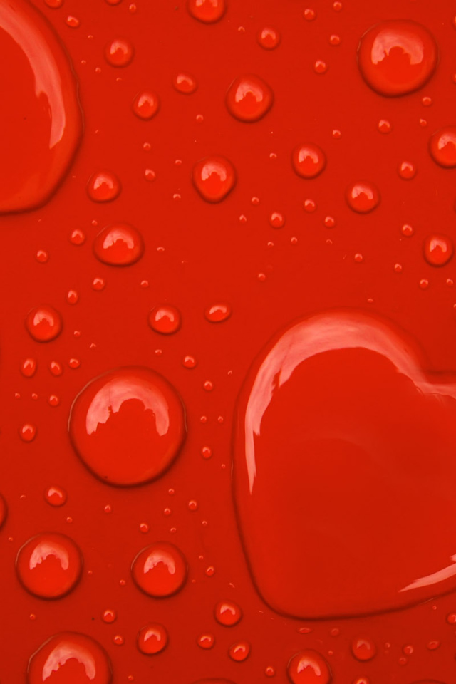 Капли в виде сердечек